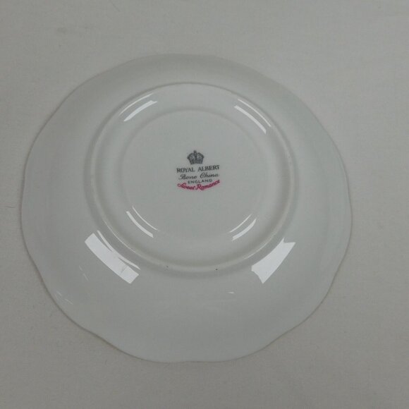 Royal Albert Sweet Romance Saucer ONLY Bone China Red Rose Gold Rim Replacement - Picture 6 of 7
